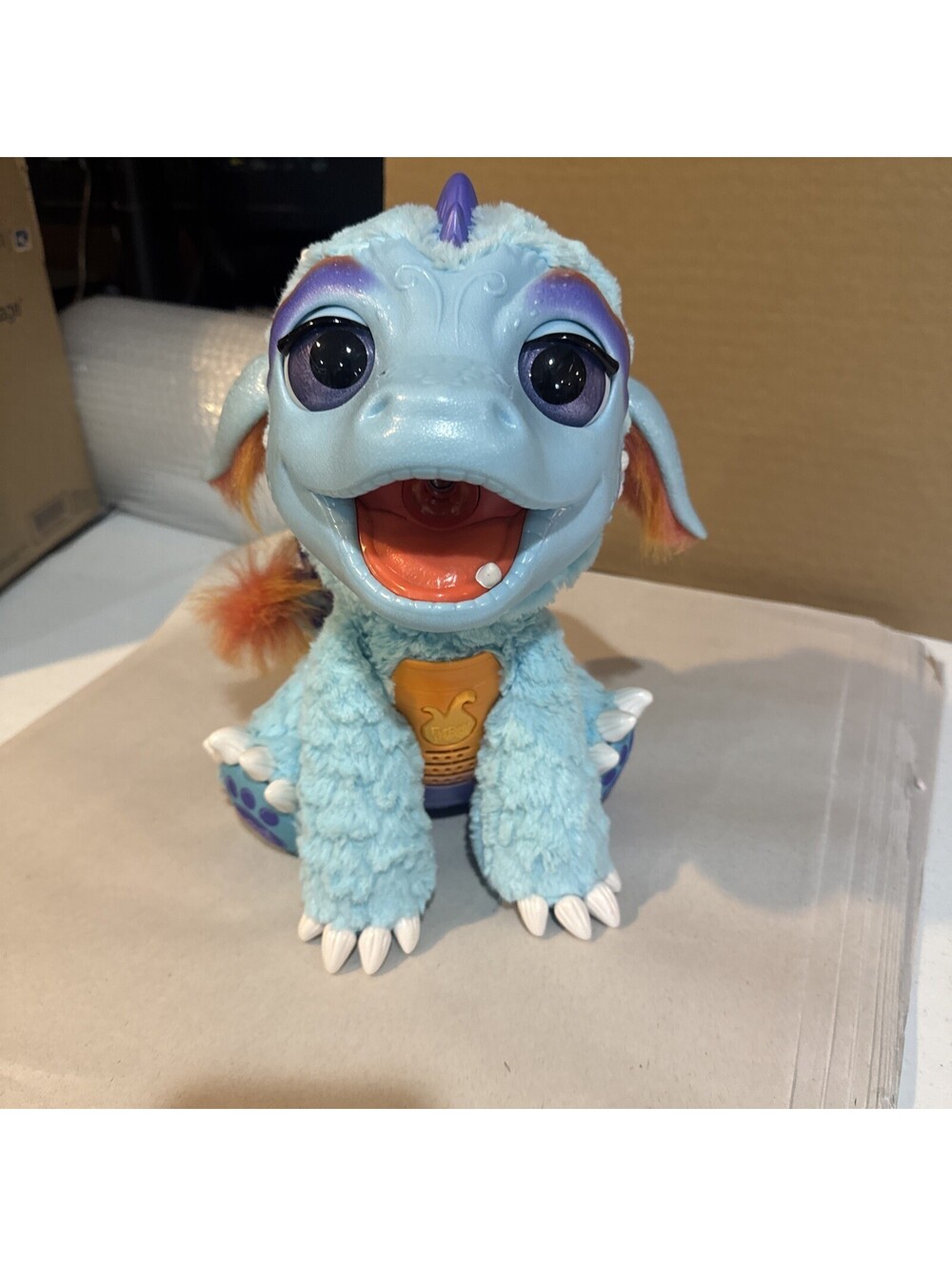 Furreal Friends Torch my Blazin Dragon works Interactive Toy Blue Hasbro 2015